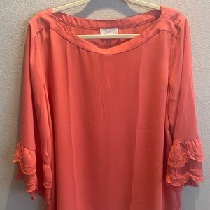 LOFT pale orange blouse